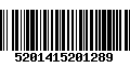 Código de Barras 5201415201289