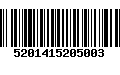 Código de Barras 5201415205003