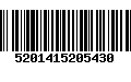 Código de Barras 5201415205430