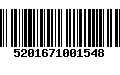 Código de Barras 5201671001548