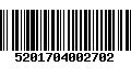 Código de Barras 5201704002702