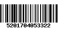 Código de Barras 5201704053322