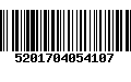 Código de Barras 5201704054107