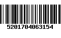 Código de Barras 5201704063154