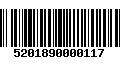 Código de Barras 5201890000117