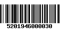 Código de Barras 5201946000030