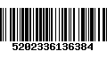 Código de Barras 5202336136384