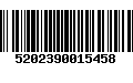 Código de Barras 5202390015458