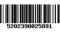 Código de Barras 5202390025891