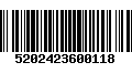 Código de Barras 5202423600118