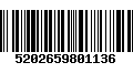 Código de Barras 5202659801136