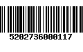 Código de Barras 5202736000117