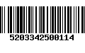 Código de Barras 5203342500114