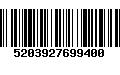 Código de Barras 5203927699400