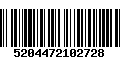 Código de Barras 5204472102728