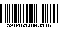 Código de Barras 5204653003516