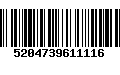 Código de Barras 5204739611116