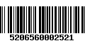 Código de Barras 5206560002521