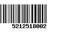 Código de Barras 5212518002