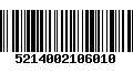 Código de Barras 5214002106010