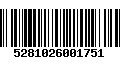 Código de Barras 5281026001751