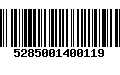 Código de Barras 5285001400119