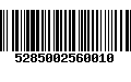 Código de Barras 5285002560010