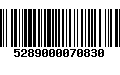 Código de Barras 5289000070830