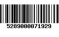 Código de Barras 5289000071929