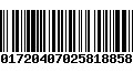 Código de Barras 530172040702581885834