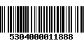 Código de Barras 5304000011888