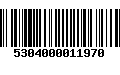 Código de Barras 5304000011970