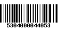 Código de Barras 5304000044053