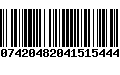 Código de Barras 530742048204151544407