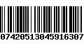 Código de Barras 530742051304591630752