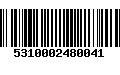 Código de Barras 5310002480041