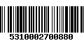 Código de Barras 5310002700880