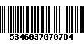 Código de Barras 5346037070704