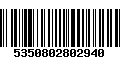 Código de Barras 5350802802940