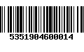 Código de Barras 5351904600014