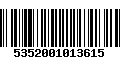 Código de Barras 5352001013615