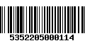 Código de Barras 5352205000114