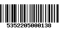 Código de Barras 5352205000138