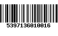 Código de Barras 5397136010016