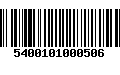 Código de Barras 5400101000506