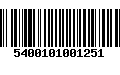 Código de Barras 5400101001251