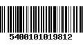 Código de Barras 5400101019812