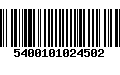 Código de Barras 5400101024502