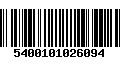 Código de Barras 5400101026094