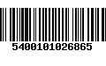 Código de Barras 5400101026865